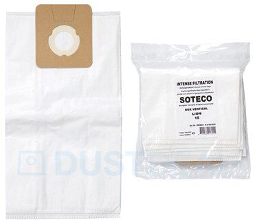 Soteco Lion 15 Sacs d'aspirateur Microfibres (5 sacs)