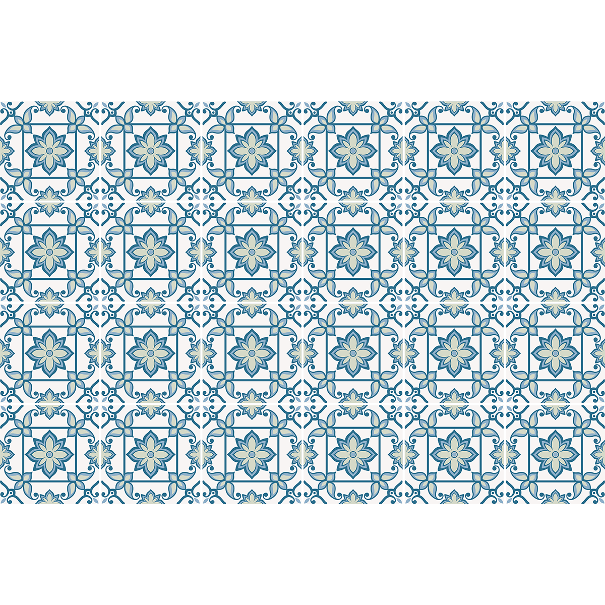 Ambiance-sticker 24 stickers carrelages azulejos messine
