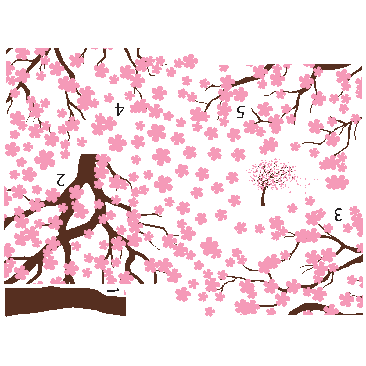 Ambiance-sticker Sticker arbre japonais au printemps