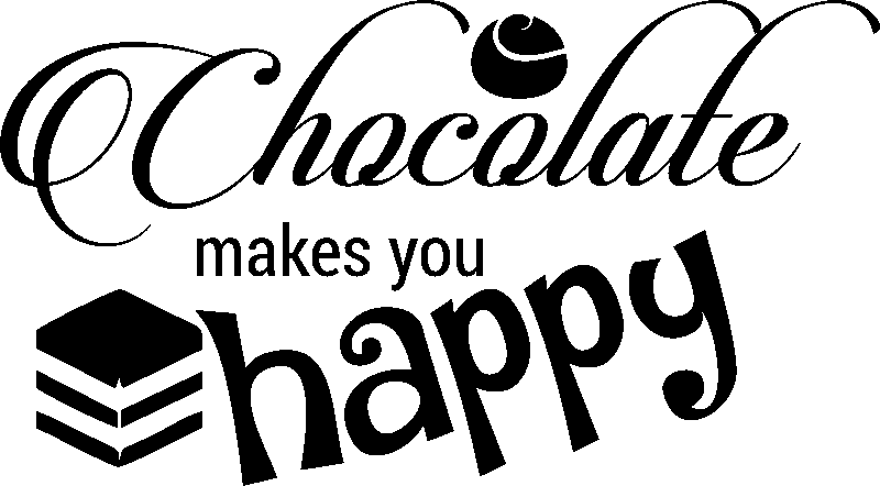 Ambiance-sticker Sticker Chocolate makes you happy