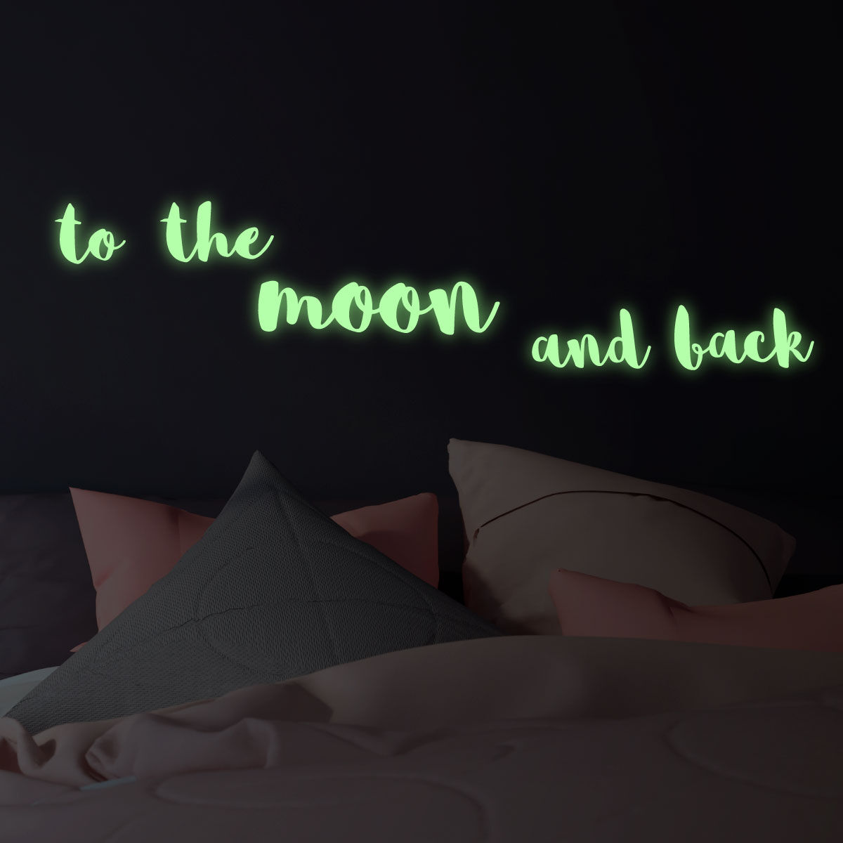 Ambiance-sticker Sticker citation phosphorescente back to the moon