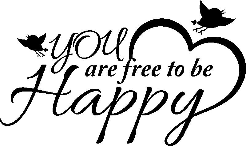 Ambiance-sticker Sticker citation You are free to be happy