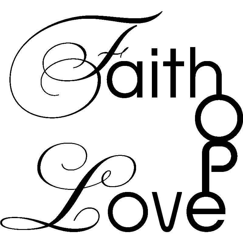 Ambiance-sticker Sticker Faith, hope, love