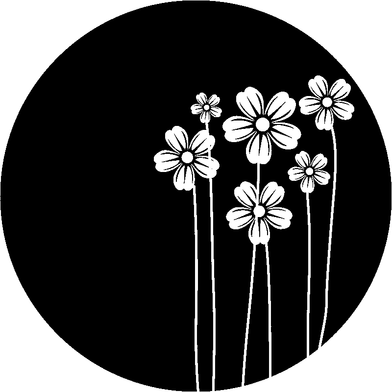 Ambiance-sticker Sticker Fleurs dans un cercle