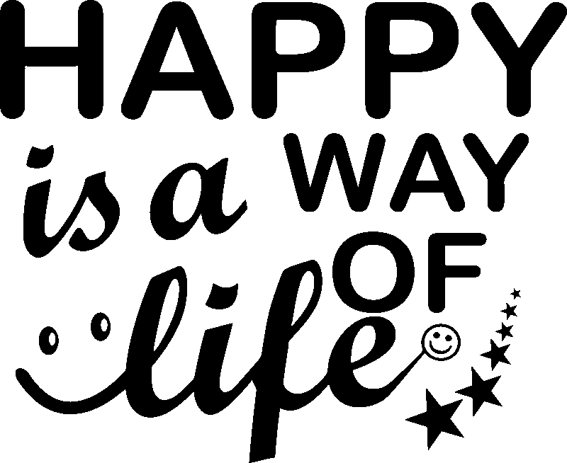 Ambiance-sticker Sticker Happy is a way of life