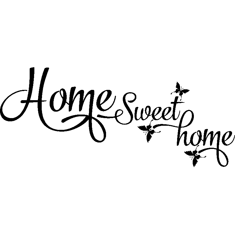 NC Sticker Home sweet home et papillons