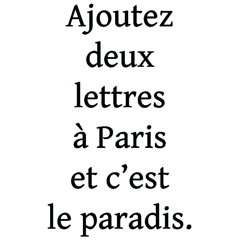 NC Sticker Le paradis à Paris