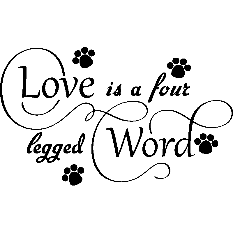 Ambiance-sticker Sticker Love is a four legged Word