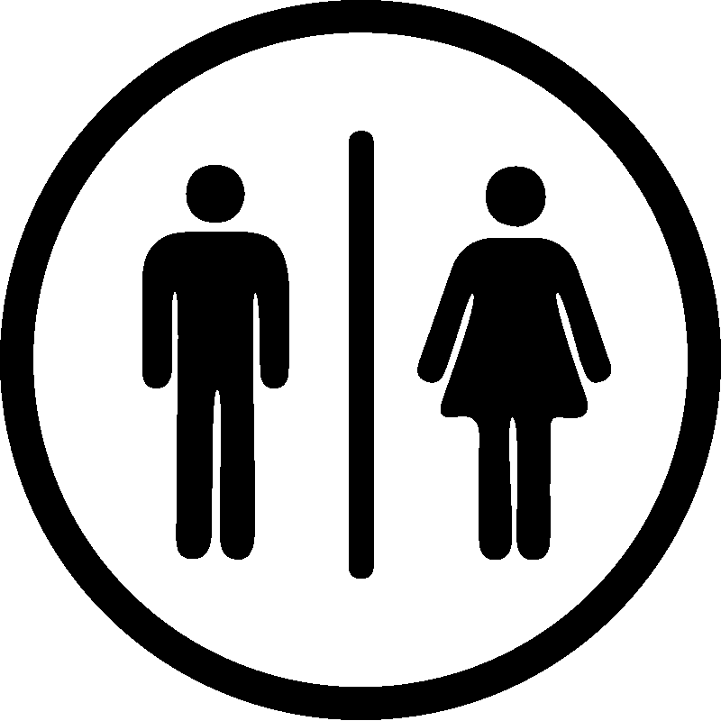 Ambiance-sticker Sticker porte WC homme, femme