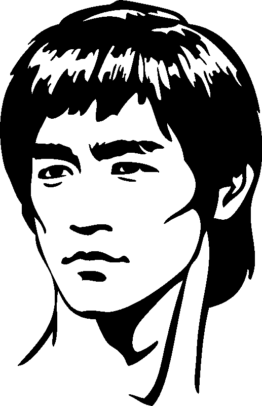 Ambiance-sticker Sticker Portrait Bruce Lee