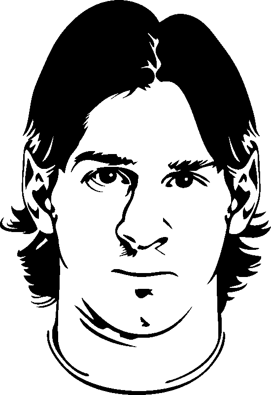 Ambiance-sticker Sticker Portrait Lionel Messi