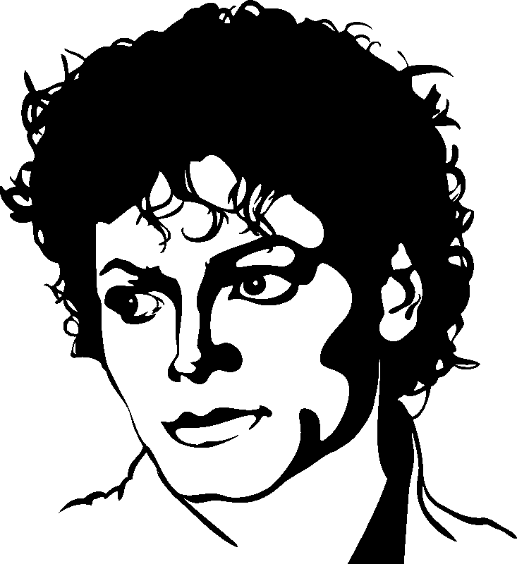 Ambiance-sticker Sticker Portrait Michael Jackson