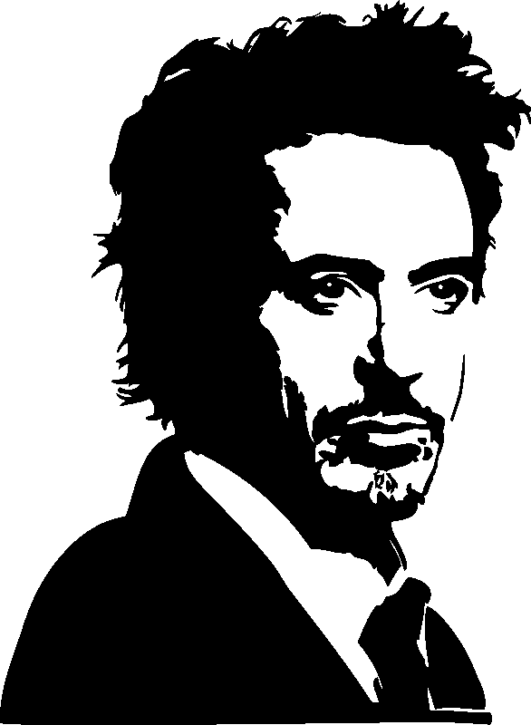 Ambiance-sticker Sticker Portrait Robert Downey Jr