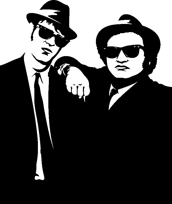 Ambiance-sticker Sticker Silhouette Blues brothers