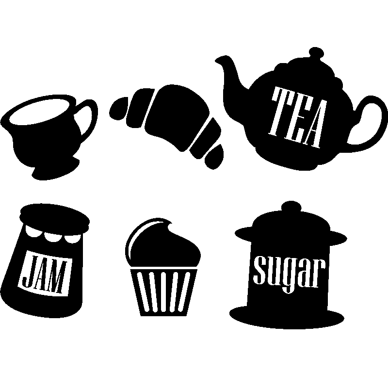 NC Sticker Tea, jam, sugar