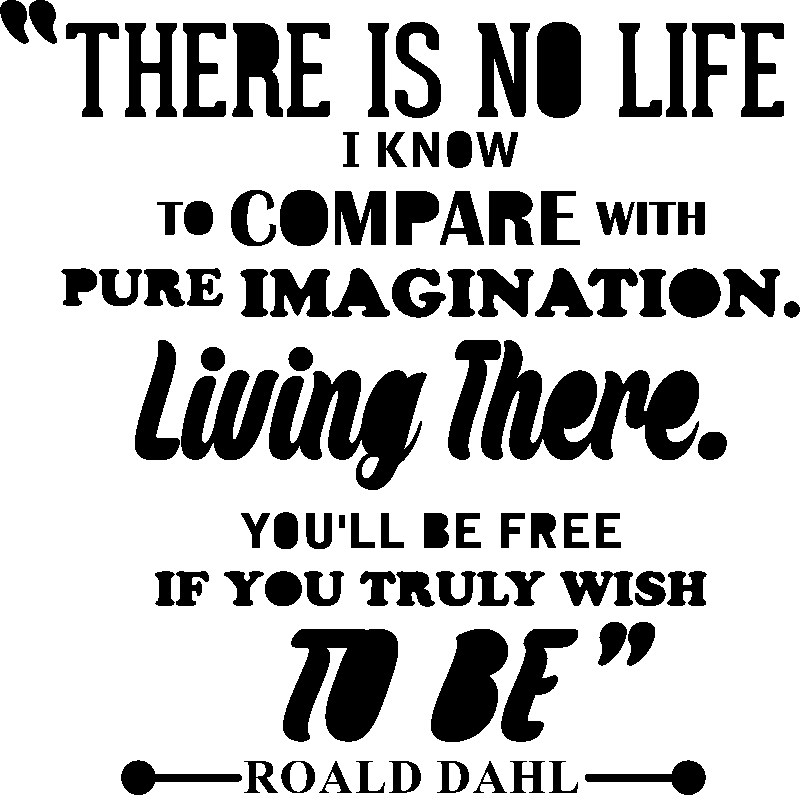 NC Sticker With imagination - Roald dahl