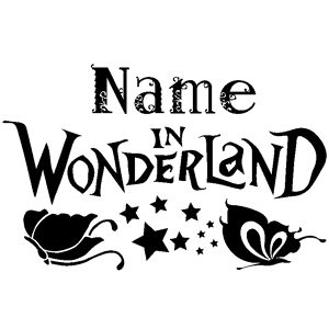 NC Stickers prénom personnalisable Wonderland