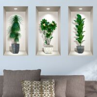 Ambiance-sticker Sticker 3D plantes d’intérieurs chic designs