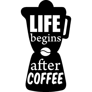 NC Sticker cuisine Life begins after coffee
