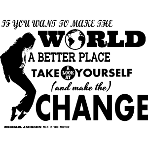 Ambiance-sticker Sticker Make the world a better place - Michael