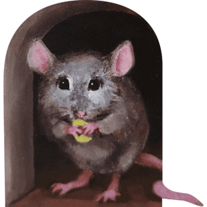 Ambiance-sticker Sticker trompe l'oeil trou de souris rat gourmand