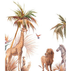 Ambiance-sticker Papier peint panoramique préencollé jungle équatoriale H 280 x L 240 cm