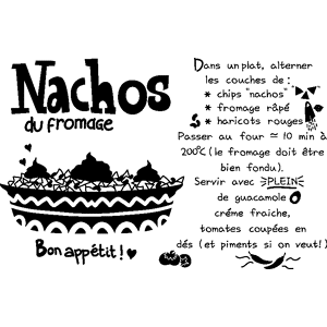 Ambiance-sticker Sticker cuisine recette Nachos au fromage