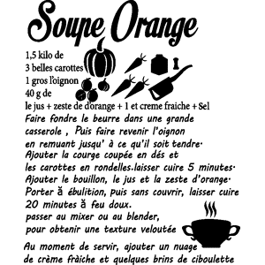 Ambiance-sticker Sticker cuisine recette Soupe Orange