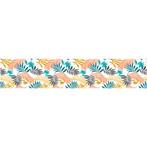 Ambiance-sticker Sticker occultant et privatif pour fenêtre 200 x 40 cm feuilles de palmier colorées