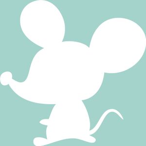 Ambiance-sticker Sticker tableau blanc SIlhouette petite souris