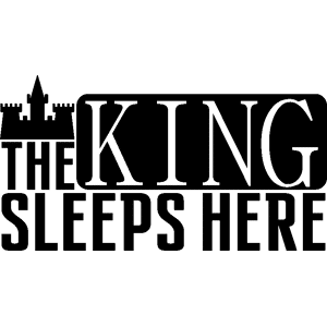 NC Sticker The king sleeps here