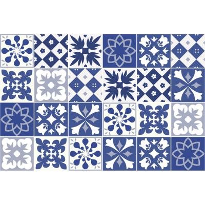 Ambiance-sticker 24 stickers carrelages azulejos cicolina - Publicité Ambiance-sticker 24 stickers carrelages azulejos cicolina - Publicité