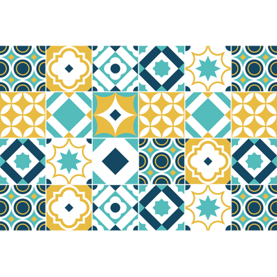 Ambiance-sticker 24 stickers carrelages azulejos rancho - Publicité Ambiance-sticker 24 stickers carrelages azulejos rancho - Publicité