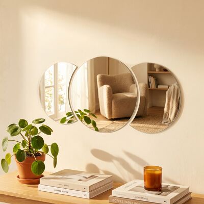 Ensemble de 3 stickers miroir Ambiance - Publicité Ensemble de 3 stickers miroir Ambiance - Publicité