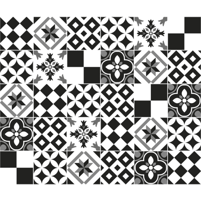 Ambiance-sticker 30 stickers carreaux de ciment azulejos marinira - Publicité Ambiance-sticker 30 stickers carreaux de ciment azulejos marinira - Publicité