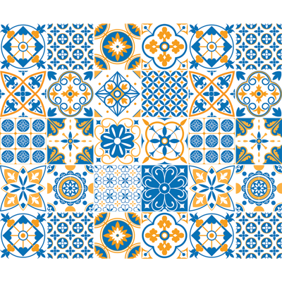 Ambiance-sticker 30 stickers carreaux de ciment azulejos pacome - Publicité Ambiance-sticker 30 stickers carreaux de ciment azulejos pacome - Publicité