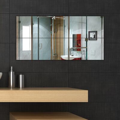 Ambiance-sticker 8 stickers miroirs carrés 20x20cm - Publicité Ambiance-sticker 8 stickers miroirs carrés 20x20cm - Publicité