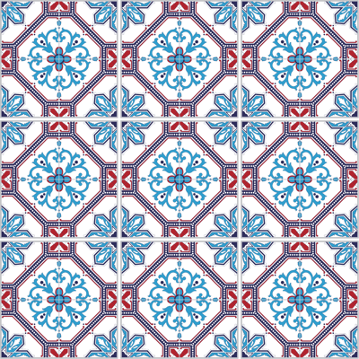 Baptista - Azulejos Baptista - 9 carreaux - 10x10 cm - Sticker - Publicité Baptista - Azulejos Baptista - 9 carreaux - 10x10 cm - Sticker - Publicité