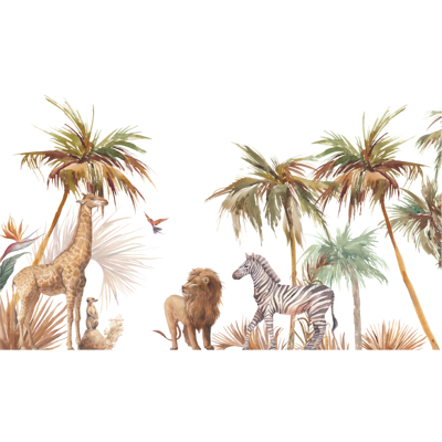 Ambiance-sticker Papier peint panoramique préencollé jungle sauvage H 280 x L 480 cm - Publicité Ambiance-sticker Papier peint panoramique préencollé jungle sauvage H 280 x L 480 cm - Publicité