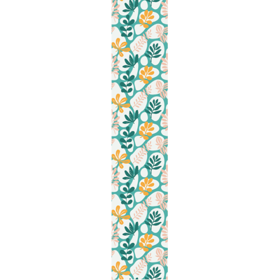 Ambiance-sticker Papier peint préencollé turquoise feuilles tropicales H300 x L60 cm - Publicité Ambiance-sticker Papier peint préencollé turquoise feuilles tropicales H300 x L60 cm - Publicité