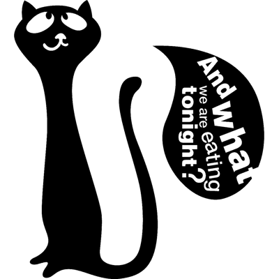 NC Sticker « And what we are eating tonight ? » chat - Publicité NC Sticker « And what we are eating tonight ? » chat - Publicité