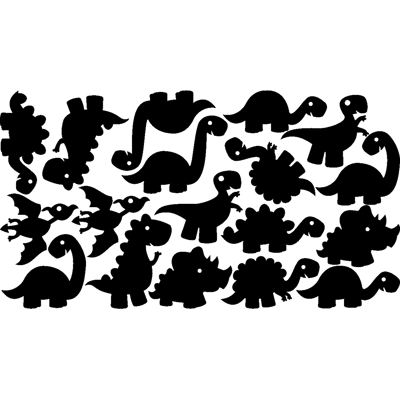 NC Sticker 18 petits dinosaures - Publicité NC Sticker 18 petits dinosaures - Publicité