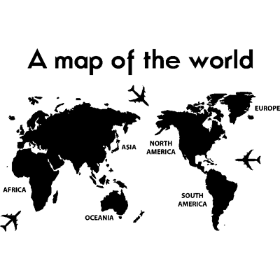 NC Sticker A map of the world - Publicité NC Sticker A map of the world - Publicité