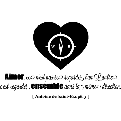 Ambiance-sticker Sticker Aimer - Antoine de Saint Exupêry - Publicité Ambiance-sticker Sticker Aimer - Antoine de Saint Exupêry - Publicité