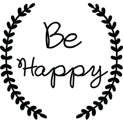 NC Sticker Be happy orné - Publicité NC Sticker Be happy orné - Publicité