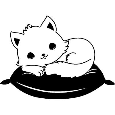 Ambiance-sticker Sticker chat sur coussin - Publicité Ambiance-sticker Sticker chat sur coussin - Publicité