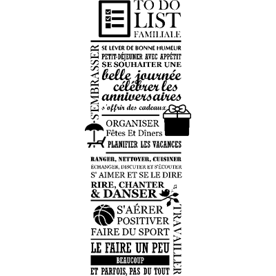 Generic - ToDoListFamily - Famille - Sticker mural - Sticker - Publicité Generic - ToDoListFamily - Famille - Sticker mural - Sticker - Publicité