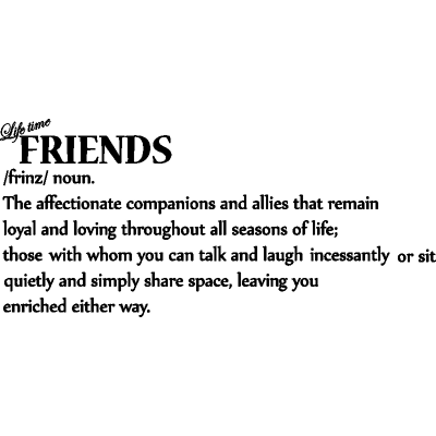 Ambiance-sticker Sticker citation friends: the affectionate companions - Publicité Ambiance-sticker Sticker citation friends: the affectionate companions - Publicité