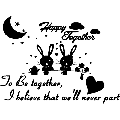 Ambiance-sticker Sticker citation happy together - Publicité Ambiance-sticker Sticker citation happy together - Publicité