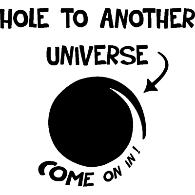 NC Sticker citation hole to another universe - Publicité NC Sticker citation hole to another universe - Publicité